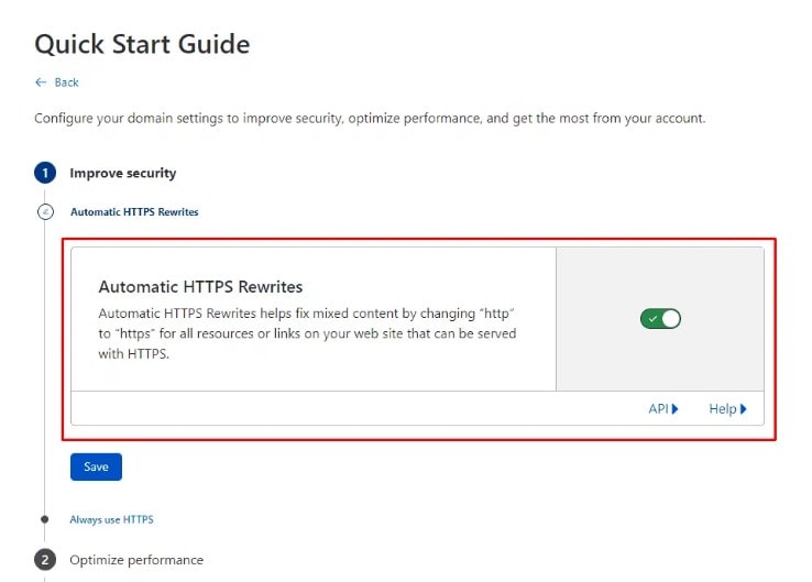 Automatic HTTPS Rewrites